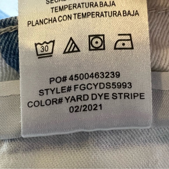 JOE’S Jeans The Blake High Rise Wide Leg Crop Denim Yard Dye Stripe Size 25 - Picture 11 of 12